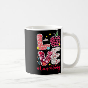 Love Lunch Lady Heart Valentine's Day Cafeteria Wo Coffee Mug