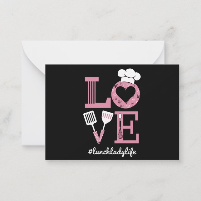 Love Lunch Lady Life Funny Valentines Day Gifts  Card (Front)