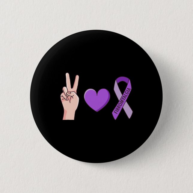 Love Lupus Purple Ribbon Awareness Meme  6 Cm Round Badge (Front)
