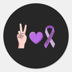 Love Lupus Purple Ribbon Awareness Meme Classic Round Sticker