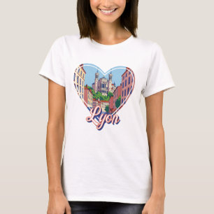 Love Lyon France Basilica Travel T-Shirt