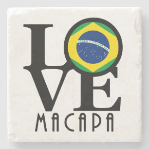 LOVE Macapa Stone Coaster