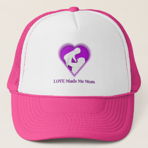 Love Made Me Mom Adoptive Mom Trucker Hat