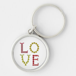 Love made with Gemstones Key Ring