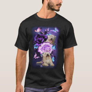 Love Magical Wheaten terrier Purple Roses Flower B T-Shirt