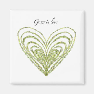 Love Magnet with green heart