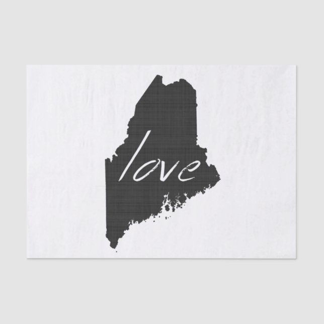 Love Maine Tissue Paper (Front)