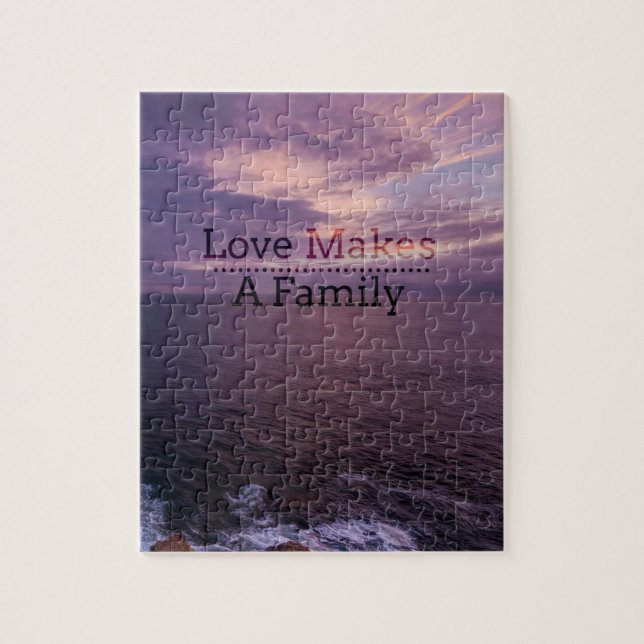 Love Makes a Family Adoption - Foster Care Jigsaw Puzzle (Vertical)