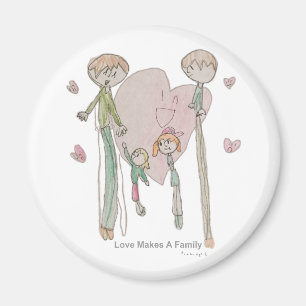 Love Makes a Family by Annika--Magnets Magnet