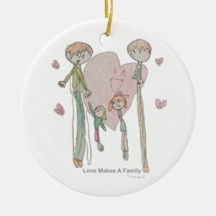 Love Makes a Family by Annika--Ornament Ceramic Tree Decoration