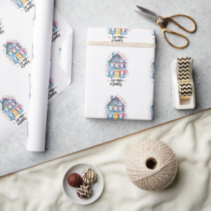 Love Makes a Family Gift, Housewarming Gift Wrapping Paper
