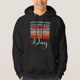 Love Makes A Family Happy Adoption Day Retro Adopt Hoodie