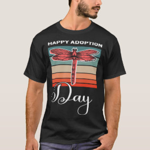 Love Makes A Family Happy Adoption Day Retro Adopt T-Shirt