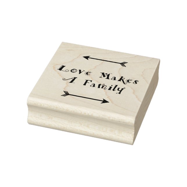 Love Makes a Family - Parenting Adoption Foster Rubber Stamp (Stamp)