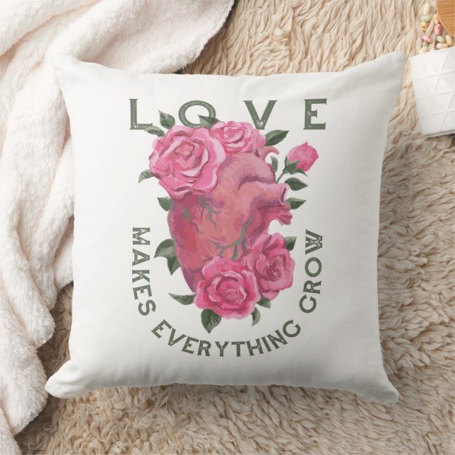 Love makes everything grow      cushion (Blanket)