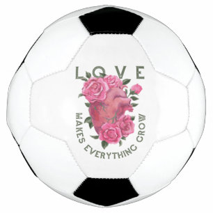 Love Makes Everything Grow – Romantic Floral Art  Football