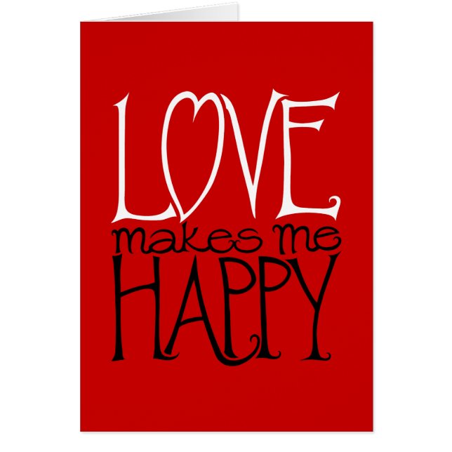 Love makes me Happy Red Card (Front)