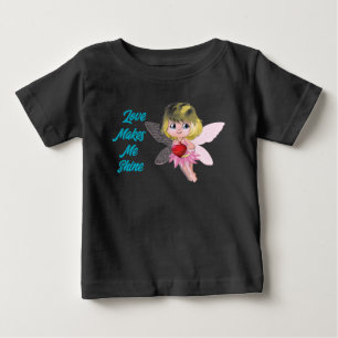 Love Makes Me Shine Kids T-Shirt – Cute Heart Desi