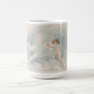 Love makes the World go round Vintage Angel Earth Coffee Mug