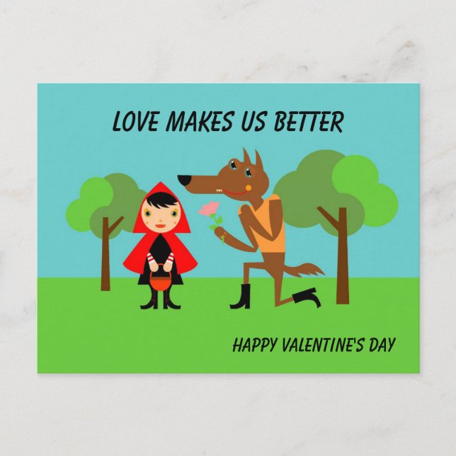 Love makes us better Valentine's Holiday Postcard (Front)