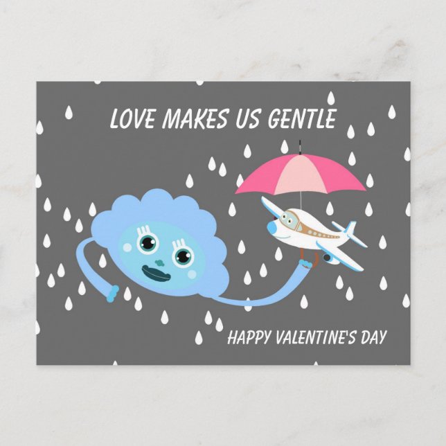 Love makes us gentle Valentine's Holiday Postcard (Front)