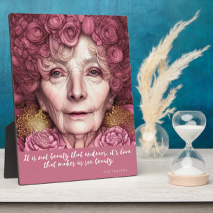 Love Makes Us See Beauty Quote Tabletop  Plaque