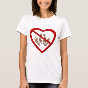 Love making feet forbidden sign ladies T-shirt