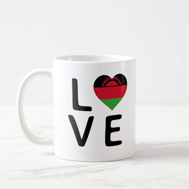 Love - Malawi Flag Coffee Mug (Left)