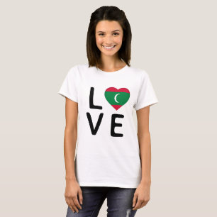 Love - Maldives Flag T-Shirt