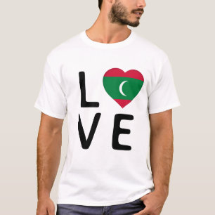 Love - Maldives Flag T-Shirt