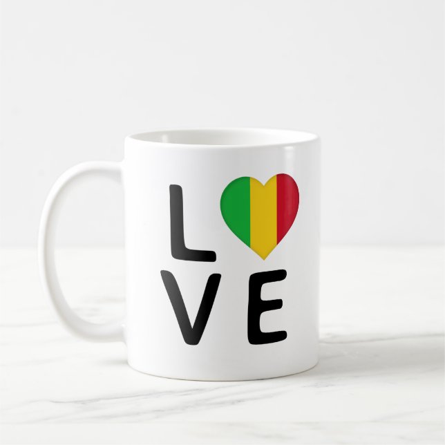 Love - Mali Flag Coffee Mug (Left)