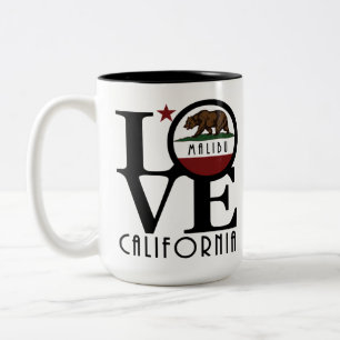 LOVE Malibu California 15oz Two-Tone Coffee Mug