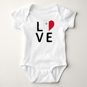 Love - Malta Flag Baby Bodysuit