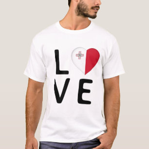 Love - Malta Flag T-Shirt