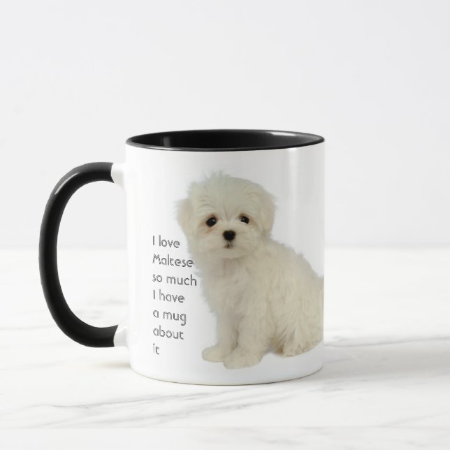 Love Maltese Dogs So Much Fun Quote Mug (Left)