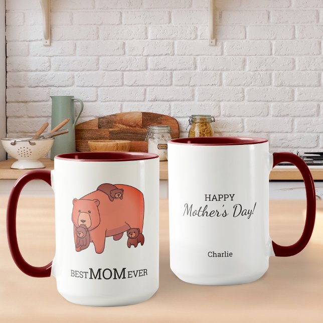 Love Mama Bear Bearing Baby Bear Cubs Personalised Mug (Creator Uploaded)