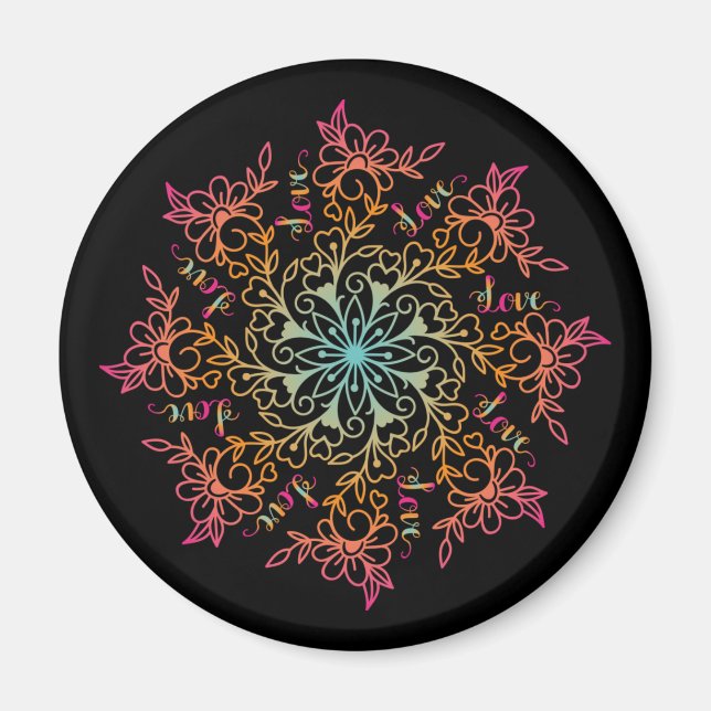 Love mandala magnet (Front)