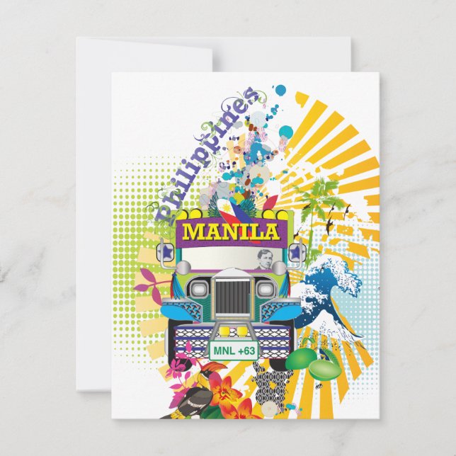 Love Manila, Philippines Invites (Front)