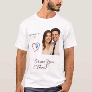 Love Map Custom T-Shirt – Upload Photo & Editable