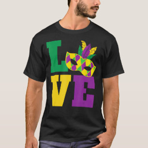 Love Mardi Gras Masquerade Mask T-Shirt