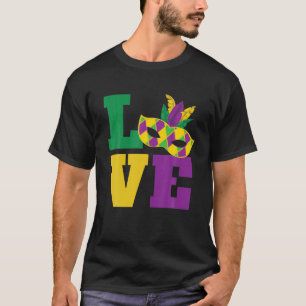 Love Mardi Gras Masquerade Mask T-Shirt