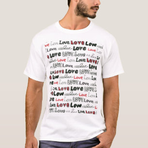 Love Marker Texture Seamless Background T-Shirt