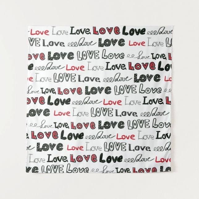 Love Marker Texture Seamless Background Tapestry (Front)
