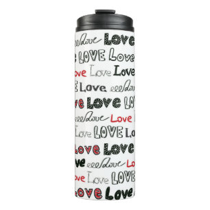 Love Marker Texture Seamless Background Thermal Tumbler