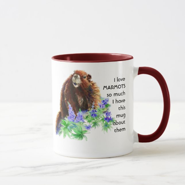 Love MARMOT so much I Fun Quote  Mug (Right)