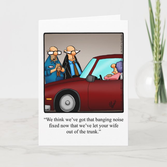  Love & Marriage Humour Blank Greeting Card (Front)