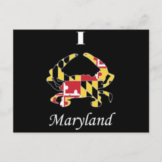 Love Maryland Crab Postcard