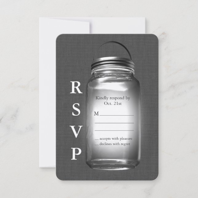 Love Mason Jars Vintage RSVP (Front)