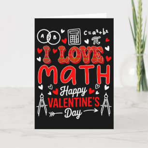 Love Math Happy Valentine's Day Math Teacher Stude Card