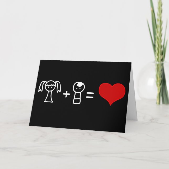 'Love mathematics'  greeting card (Front)